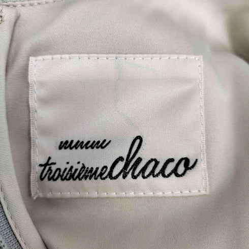 troisiemechaco Vネック ウエストタックデザインワンピース レディース 38