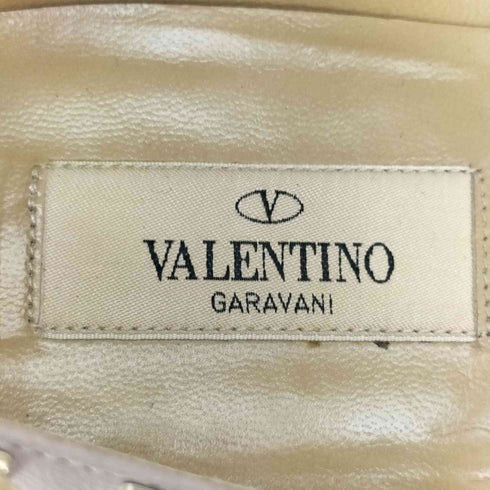ヴァレンティノガラヴァーニ VALENTINO GARAVANI ロックスタッズ エナメル フラットパンプス レディース 35 1/2