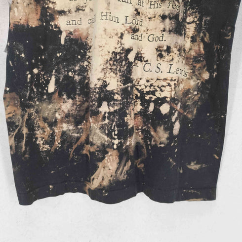 フルーツオブザルーム FRUIT OF THE LOOM 90s USA製 袖裾シングル MOSQUITOHEAD ジーザス クルーネックTシャツ メンズ JPN:L