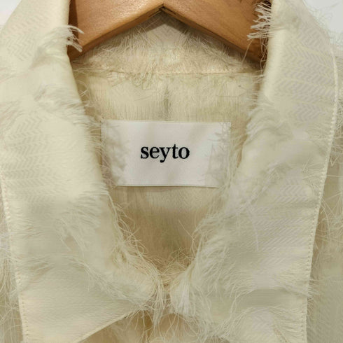 seyto See through jacquard fringe shirt / シースルージャガードフリンジシャツ メンズ JPN:1