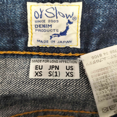 オアスロウ orSlow ボタンフライ セルビッジデニム メンズ JPN:S