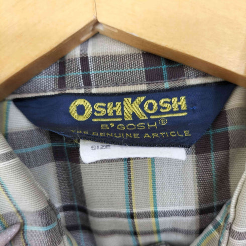 オシュコシュ OSHKOSH 80s USA製 三角タグ 半袖チェックシャツ メンズ