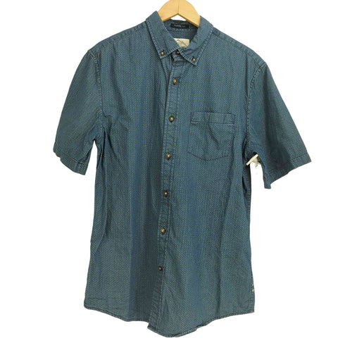 セントジョンズベイ STJOHNS BAY 00s CLASSIC FIT 総柄 ボタンダウン半袖シャツ メンズ M