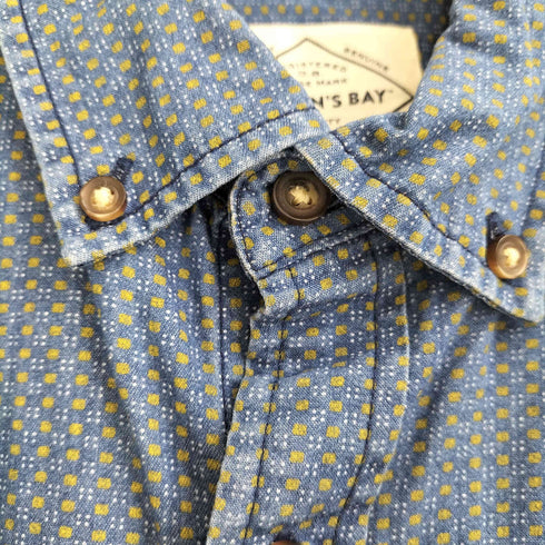 セントジョンズベイ STJOHNS BAY 00s CLASSIC FIT 総柄 ボタンダウン半袖シャツ メンズ M