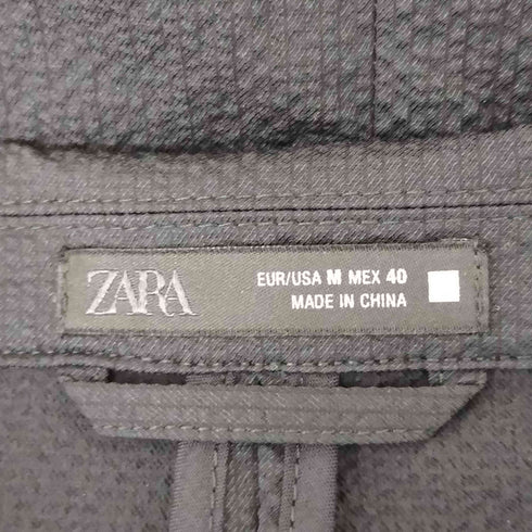 ザラ ZARA リラックスフィット シアサッカー ブレザー メンズ M