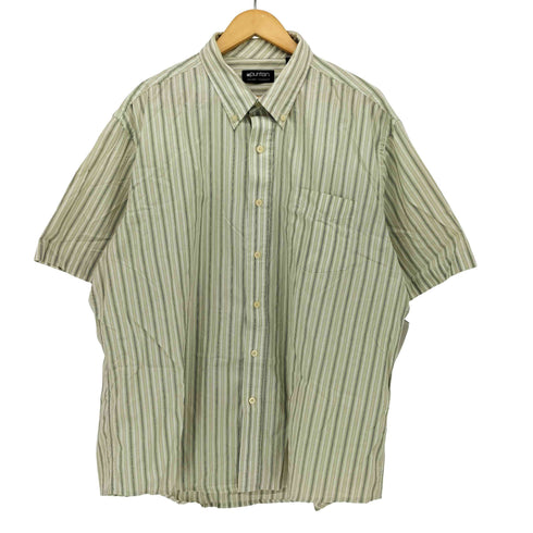 ピューリタン PURITAN 90s ストライプ 半袖 ボタンダウンシャツ メンズ import:XL