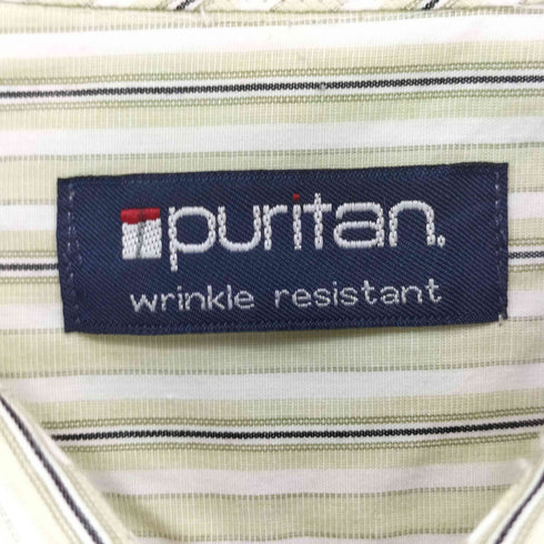 ピューリタン PURITAN 90s ストライプ 半袖 ボタンダウンシャツ メンズ import:XL