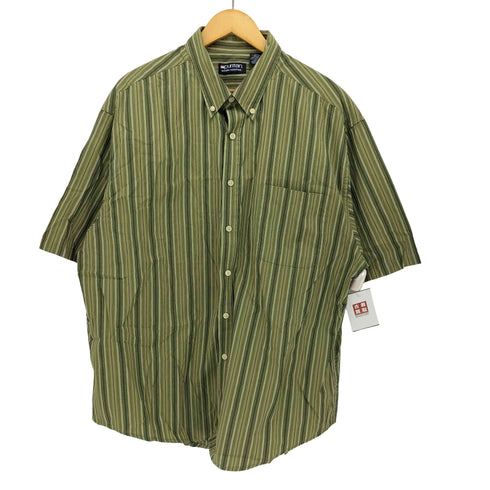 ピューリタン PURITAN 90s ストライプ 半袖 ボタンダウンシャツ メンズ import:XL