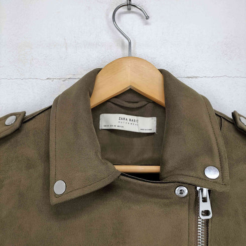 ザラ ZARA スエード調 ライダースジャケット レディース import:XS