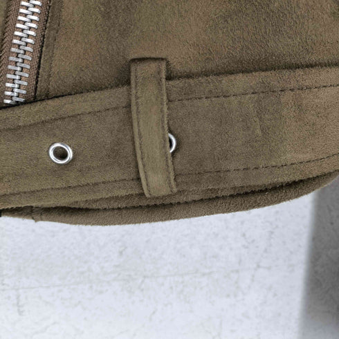 ザラ ZARA スエード調 ライダースジャケット レディース import:XS
