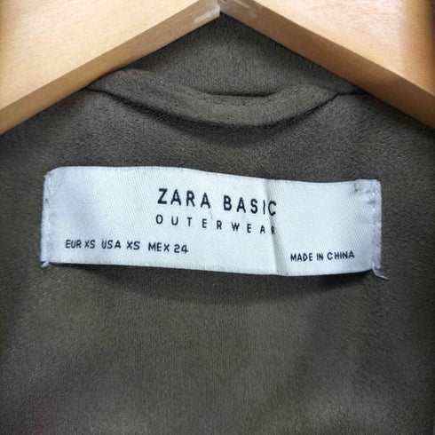 ザラ ZARA スエード調 ライダースジャケット レディース import:XS