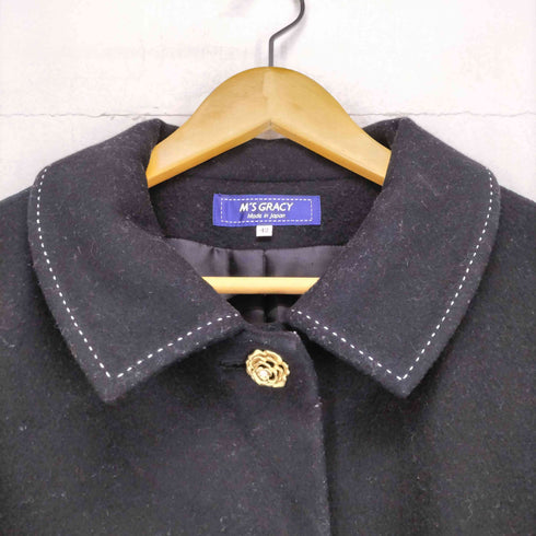 エムズグレイシー Ms GRACY 装飾ボタンデザイン ウールコート レディース 42