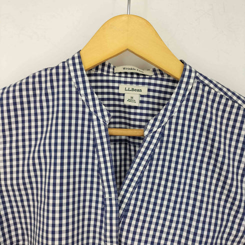 エルエルビーン L.L.Bean Wrinkle Free スキッパー ギンガムチェックシャツ レディース JPN:M