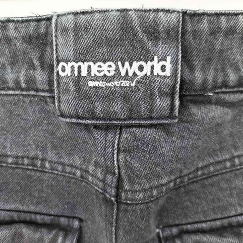 OMNEE WORLD ブラックデニムカーゴパンツ メンズ JPN:S