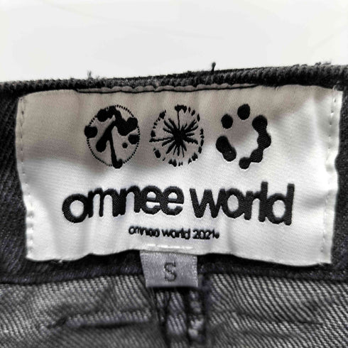 OMNEE WORLD ブラックデニムカーゴパンツ メンズ JPN:S