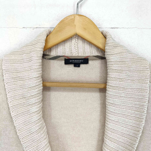 バーバリーロンドン BURBERRY LONDON シルク カシミヤ混 ショールカラー ニット セーター レディース 1