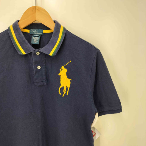 ポロバイラルフローレン Polo by RALPH LAUREN ビッグポニー 刺繍 ナンバリング S/S ポロシャツ レディース import:L
