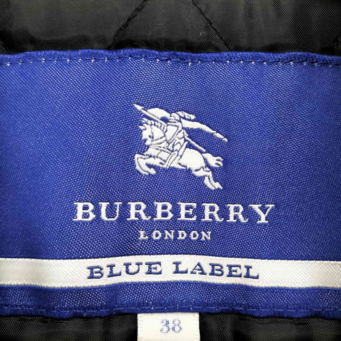 バーバリーブルーレーベル BURBERRY BLUE LABEL ベロア調トレンチコート レディース 38