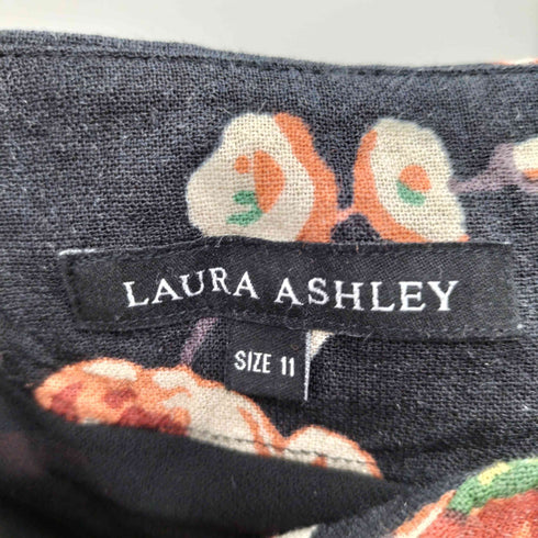 ローラアシュレイ LAURA ASHLEY レーヨン混 花柄ウールフレアスカート レディース 11