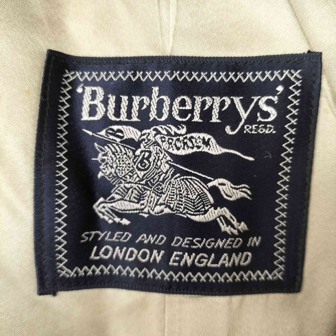 バーバリーズ BURBERRYS 70S~ STYLEDタグ ウールツイードヘリンボーンステンカラーコート メンズ