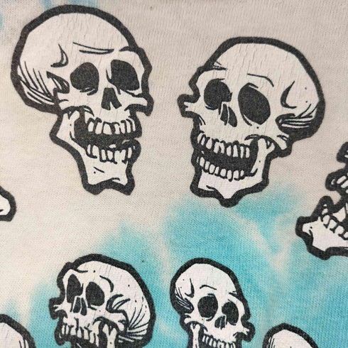 リキッドブルー LIQUID BLUE ドクロ総柄 S/S タイダイTシャツ メンズ import:M