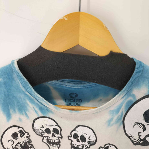 リキッドブルー LIQUID BLUE ドクロ総柄 S/S タイダイTシャツ メンズ import:M