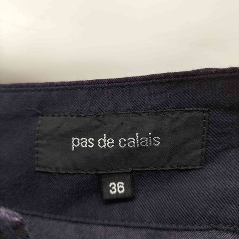 パドカレ pas de calais リネン レーヨン 七分ワイドパンツ レディース JPN:36