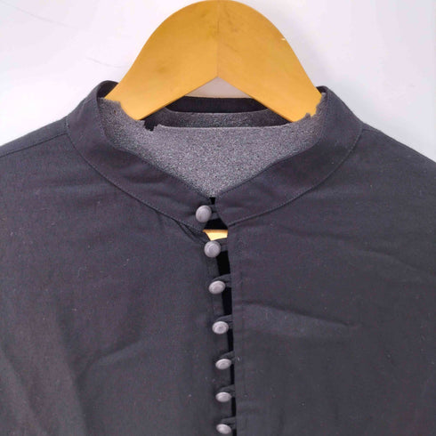 サンローランパリ SAINT LAURENT PARIS L/S ヘンリーネックレーヨンシャツ メンズ