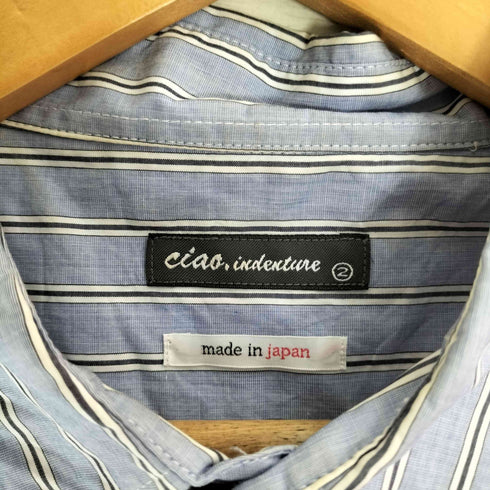チャオ CIAO indenture ワイドシルエット ストライプ シャツ メンズ 2