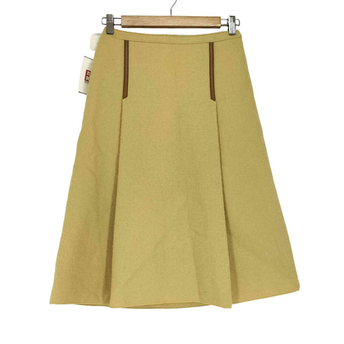 バーバリーブルーレーベル BURBERRY BLUE LABEL ウールパイピングデザインウールスカート レディース 38