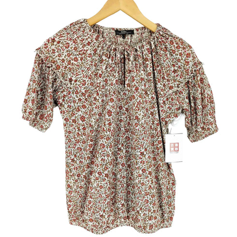 マックスマーラウィーケンドライン Max Mara WEEKEND LINE 花柄シャーリングブラウス レディース L