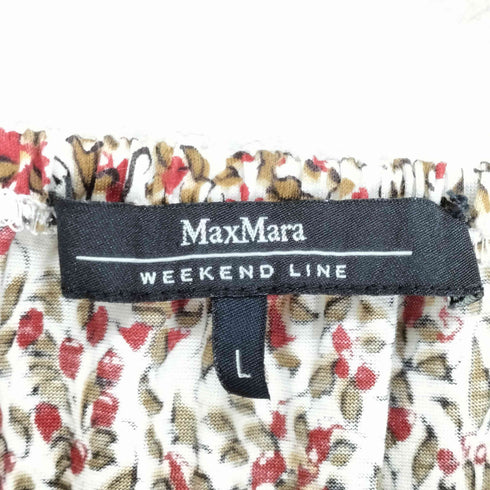 マックスマーラウィーケンドライン Max Mara WEEKEND LINE 花柄シャーリングブラウス レディース L