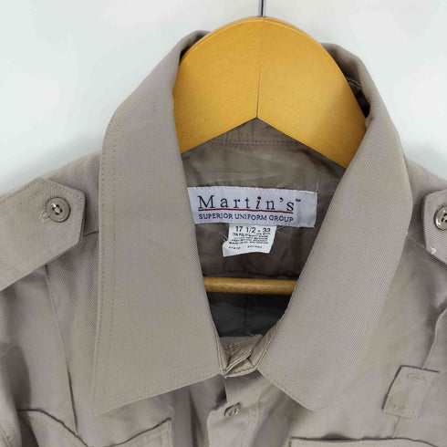 Martin‘s デカ襟 フラップポケット エポレット 企業ロゴ ワッペン L/S シャツ メンズ 17 1/2