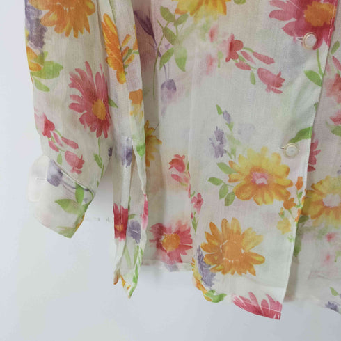 maria fllodi シアー花柄シャツ レディース
