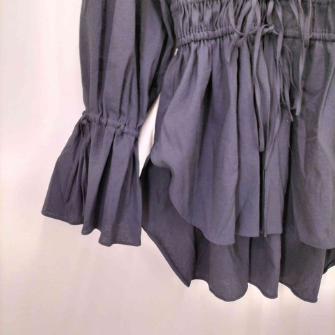 ステュディオス STUDIOUS 23AW Gathered Waist Shirt ギャザーウエストシャツ レディース FREE
