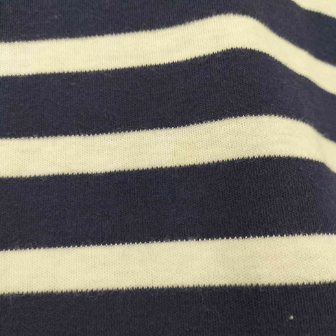 ポロバイラルフローレン Polo by RALPH LAUREN 80s USA製 緑タグ ポニー刺繍 ボーダー 長袖ポロシャツ レディース import:L