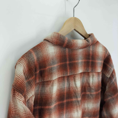 リーバイス Levis RELAXED 赤タブ オンブレチェック ジップアップ シャツ ジャケット メンズ import:L