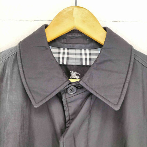 バーバリーブラックレーベル BURBERRY BLACK LABEL 裏地ノヴァチェックステンカラーコート メンズ