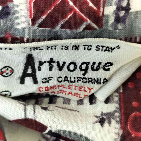 artvogue of california 50-60s 総柄オープンカラーシャツ メンズ import:S