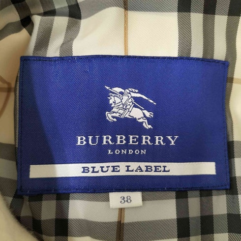 バーバリーズ BURBERRYS 裏地ノヴァチェックアンゴラ混ステンカラーコート レディース 38