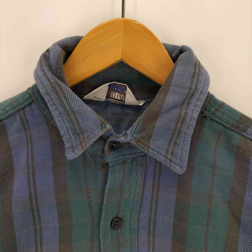 ファイブブラザー FIVE BROTHER 70-80S USA製 三角タグ ブラックウォッチ チェックフランネルシャツ メンズ import:L