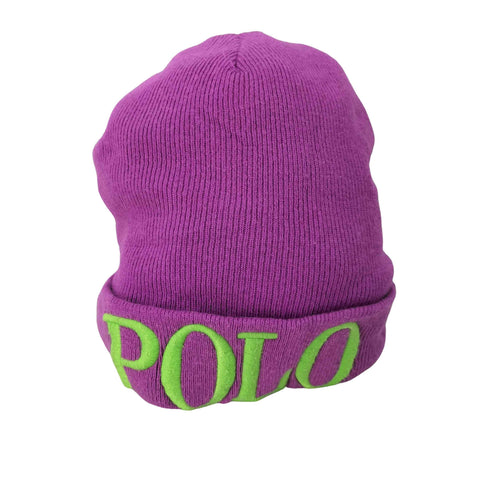 ポロラルフローレン POLO RALPH LAUREN フロントロゴ刺繍ニット帽 レディース
