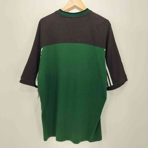 アディダス adidas 90s~00s パフォーマンスロゴ スリーラインデザイン切替S/S Tシャツ メンズ XL