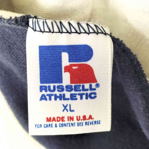 ラッセルアスレチック RUSSELL ATHLETIC 80-90S USA製 NOTREDAME 五分袖 カレッジロゴTシャツ メンズ import:XL