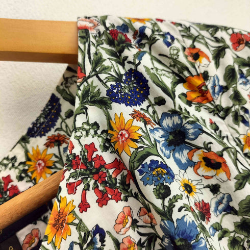 リバティ LIBERTY {{SOUP}}フロントリボン 五分丈 花柄 ワンピース レディース US:8