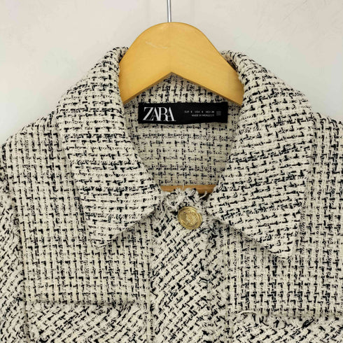ザラ ZARA 金釦 ツイード ジレ ベスト レディース import:S