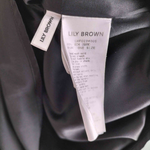 リリーブラウン Lily Brown 23ss ポリ 花柄 プリントノースリーブ フローラル ワンピース レディース ONE SIZE