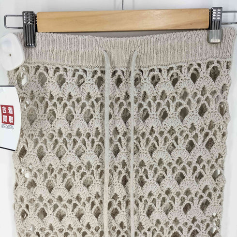 ジャーナルスタンダード JOURNAL STANDARD 透かし編みニット メッシュ フリンジ スカート レディース