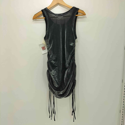 マウジー moussy 23SS GLITTER SHEER ロングタンク レディース FREE