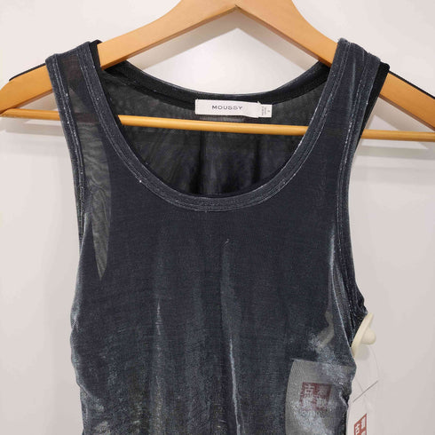 マウジー moussy 23SS GLITTER SHEER ロングタンク レディース FREE